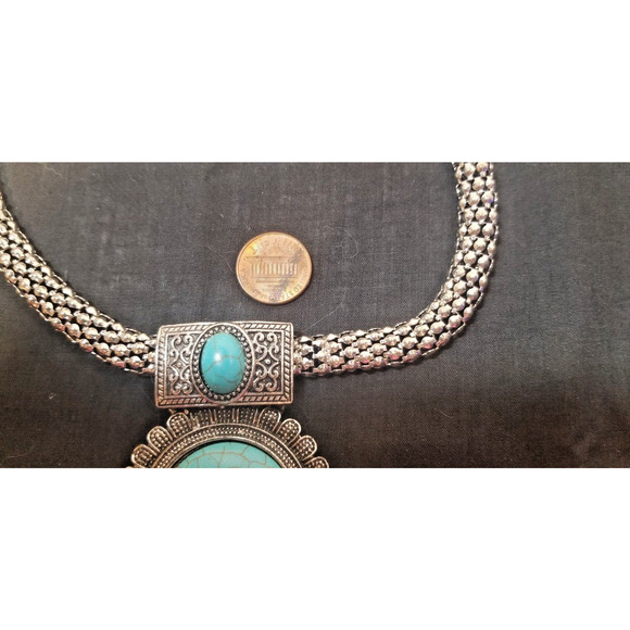 Allegro Turquoise Pendant Necklace & Earring Set New with tag - Picture 9 of 9